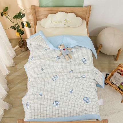 91家纺网 家纺一手货源 找家纺 喜多兔 2022新款小千寻纯棉色织空调被夏被 小狮子同学