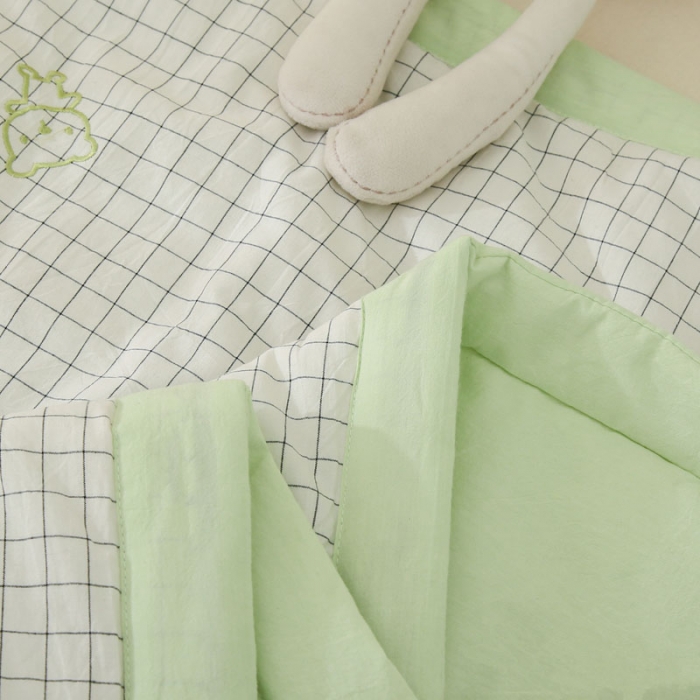 91家纺网 家纺一手货源 找家纺 喜多兔 2022新款小千寻纯棉色织空调被夏被 小熊同学