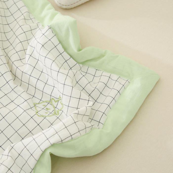 91家纺网 家纺一手货源 找家纺 喜多兔 2022新款小千寻纯棉色织空调被夏被 小熊同学