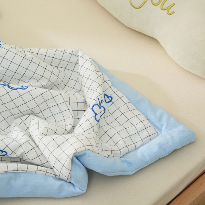 91家纺网 家纺一手货源 找家纺 喜多兔 2022新款小千寻纯棉色织空调被夏被 小象同学