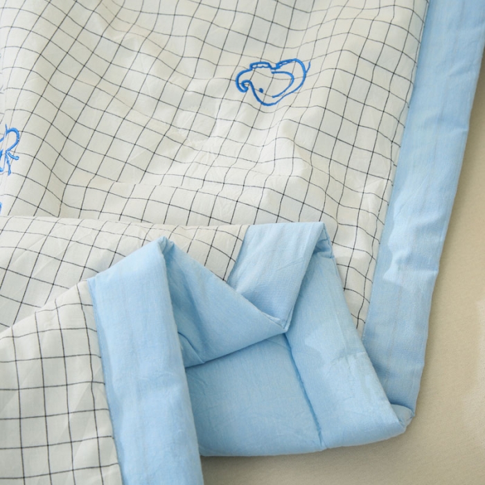 91家纺网 家纺一手货源 找家纺 喜多兔 2022新款小千寻纯棉色织空调被夏被 小象同学