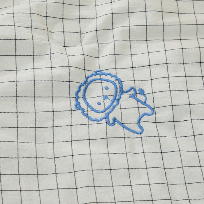 91家纺网 家纺一手货源 找家纺 喜多兔 2022新款小千寻纯棉色织空调被夏被 小狮子同学