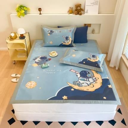 91家纺网 家纺一手货源 找家纺 (总) 三味舒屋 2025新款抗菌数码印花冰丝席套件