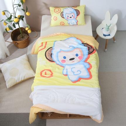 91家纺网 家纺一手货源 找家纺 喜多兔 2022新款小清新莫代尔天丝空调被夏被 黄色小羊崽