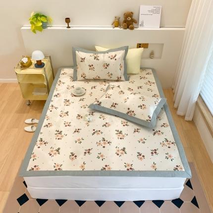 三味舒屋 2025新款抗菌数码印花冰丝席套件 香颂