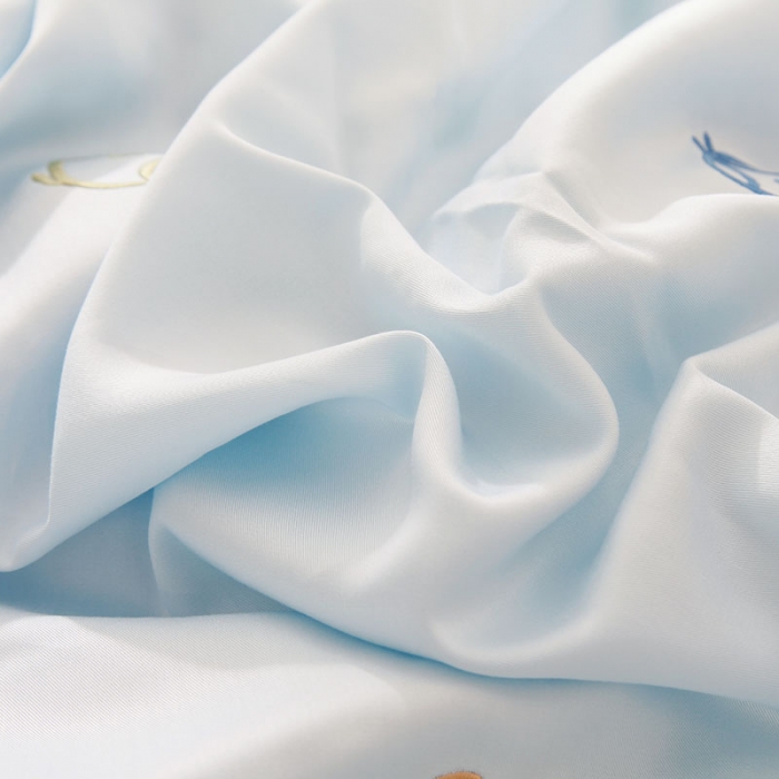 91家纺网 家纺一手货源 找家纺 喜多兔 2022新款莫代尔天丝儿童夏被-小甜蜜 蓝色象仔儿