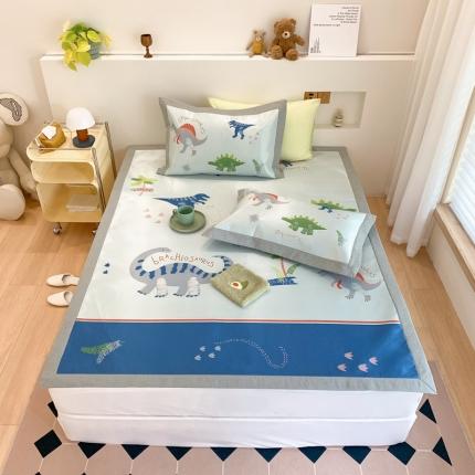 三味舒屋 2025新款抗菌数码印花冰丝席套件 侏罗纪