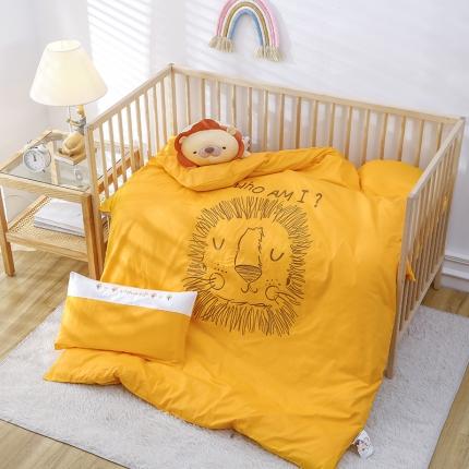 喜多兔 2022新款小甜心幼儿园儿童床品套件 黄色狮子杰森