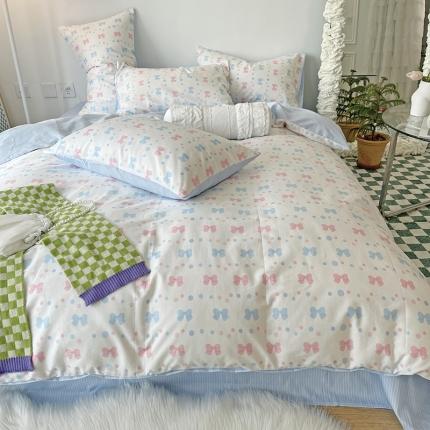 千朵 2022新款全棉13372四件套 蝴蝶结