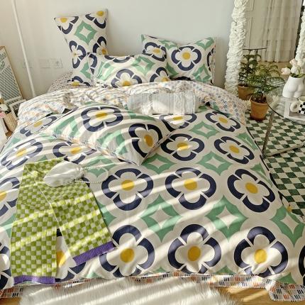 千朵 2022新款全棉13372四件套 几何