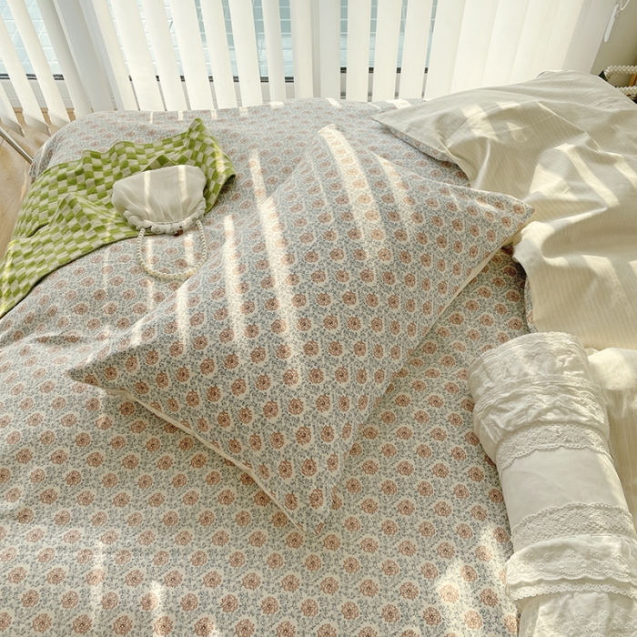 91家纺网 家纺一手货源 找家纺 千朵 2022新款全棉13372四件套 木槿