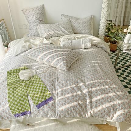 千朵 2022新款全棉13372四件套 木槿