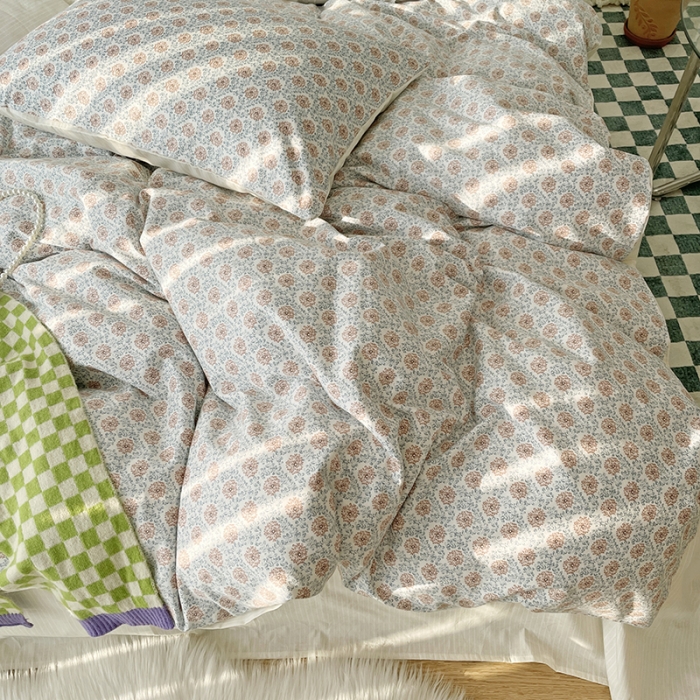 91家纺网 家纺一手货源 找家纺 千朵 2022新款全棉13372四件套 木槿