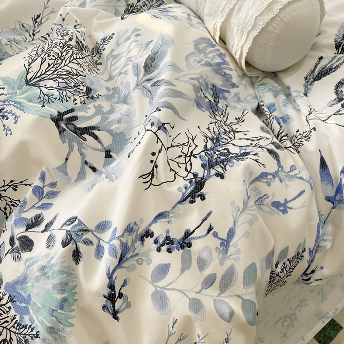 91家纺网 家纺一手货源 找家纺 千朵 2022新款全棉13372四件套 水墨画