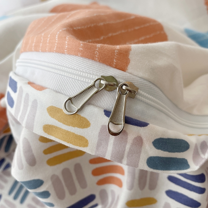 91家纺网 家纺一手货源 找家纺 千朵 2022新款全棉13372四件套 五彩格