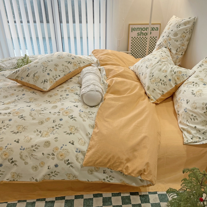 91家纺网 家纺一手货源 找家纺 千朵 2022新款全棉13372四件套 雅致