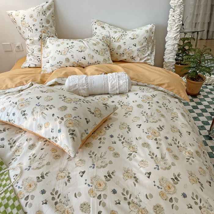 91家纺网 家纺一手货源 找家纺 千朵 2022新款全棉13372四件套 雅致