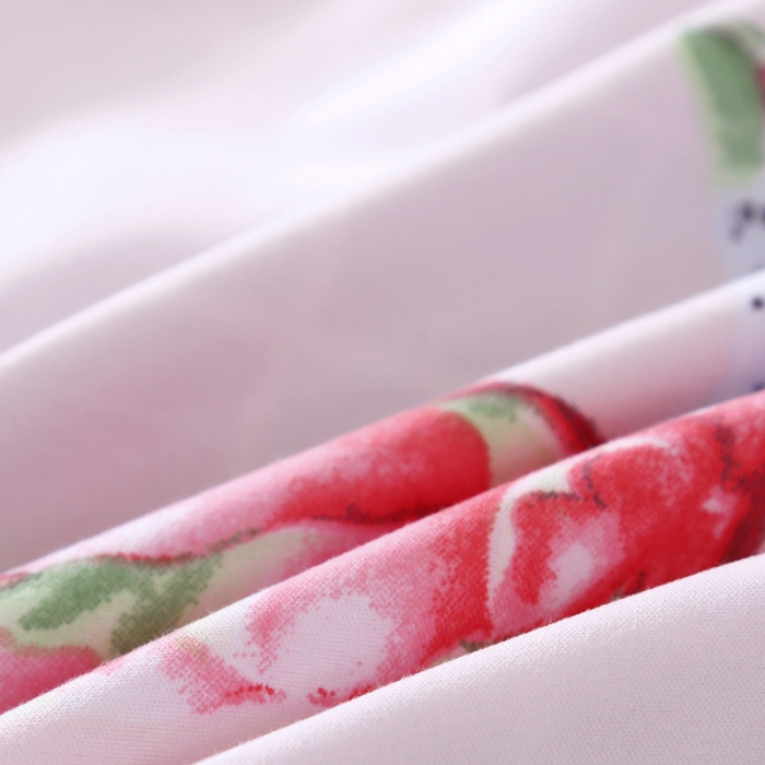 91家纺网 家纺一手货源 找家纺 雅阁尔家纺 2022新款活性芦荟棉四件套 火龙果