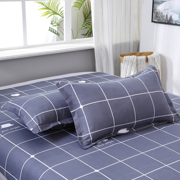 91家纺网 家纺一手货源 找家纺 雅阁尔家纺 2022新款活性芦荟棉四件套 简单爱