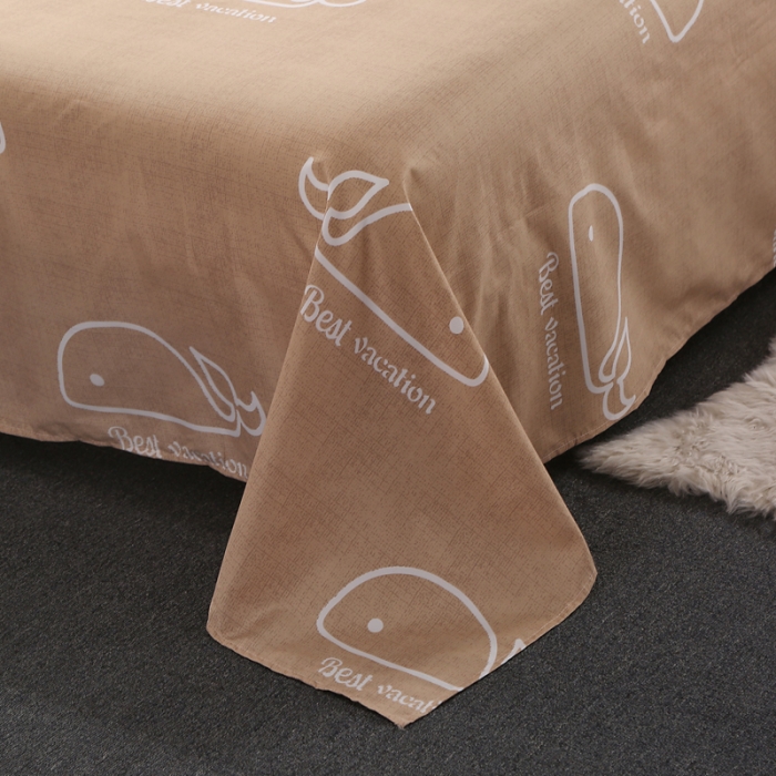 91家纺网 家纺一手货源 找家纺 雅阁尔家纺 2022新款活性芦荟棉四件套 鲸鱼