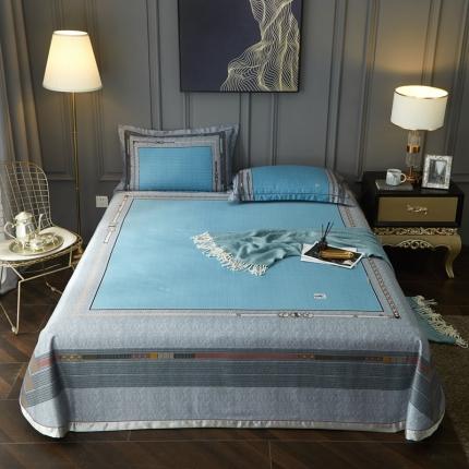 91家纺网 家纺一手货源 找家纺 (总) 威克凯丽 2023新款竹语天丝软凉席数码印花三件套