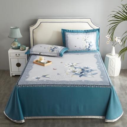 91家纺网 家纺一手货源 找家纺 (总) 威克凯丽 2023新款竹语天丝软凉席数码印花三件套