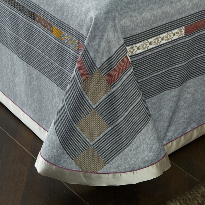 91家纺网 家纺一手货源 找家纺 (总) 威克凯丽 2023新款竹语天丝软凉席数码印花三件套