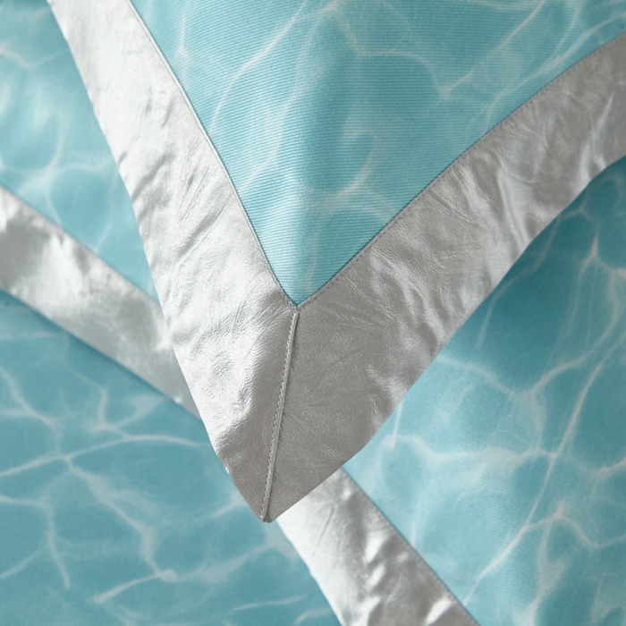 91家纺网 家纺一手货源 找家纺 威克凯丽 2023新款竹语天丝软凉席数码印花三件套 碧波荡漾