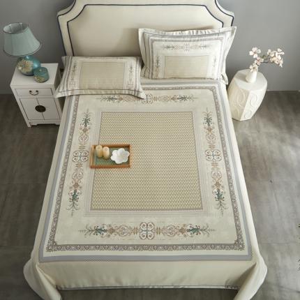 威克凯丽 2023新款竹语天丝软凉席数码印花三件套 朝花夕拾