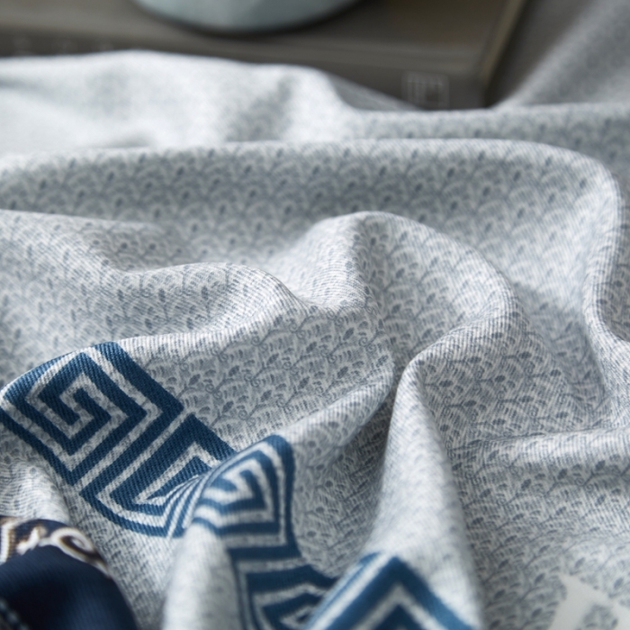 91家纺网 家纺一手货源 找家纺 威克凯丽 2023新款竹语天丝软凉席数码印花三件套 匠心华庭