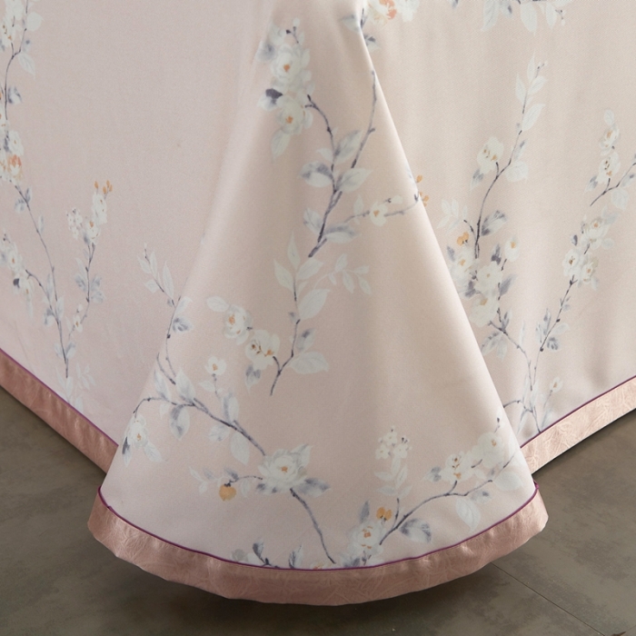 91家纺网 家纺一手货源 找家纺 威克凯丽 2022新竹语天丝软凉席数码印花三件套 夏沫-玉粉