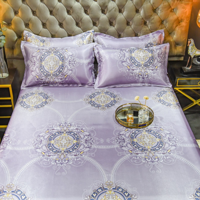 91家纺网 家纺一手货源 找家纺 （总）ds生活馆 2022新款欧式蕾丝花边床单款凉席冰丝席