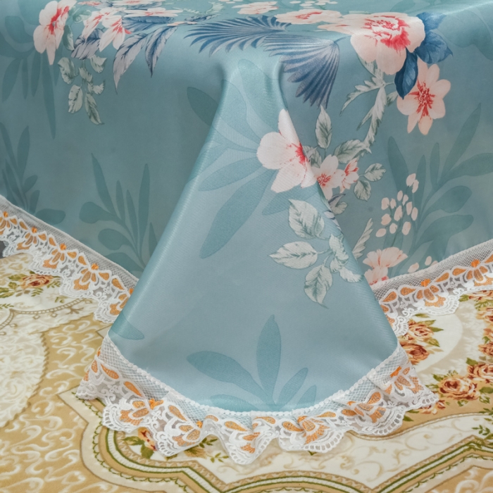 91家纺网 家纺一手货源 找家纺 ds生活馆 2022新款欧式蕾丝花边床单款凉席冰丝席盛世花开