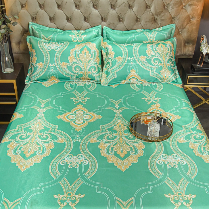 91家纺网 家纺一手货源 找家纺 ds生活馆 2022新款欧式蕾丝花边床单款凉席冰丝席锦年