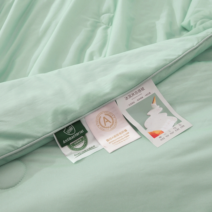 91家纺网 家纺一手货源 找家纺 薇玛仕 2023 新款抗菌冰淇淋夏凉被抑菌夏被空调被 抹茶绿