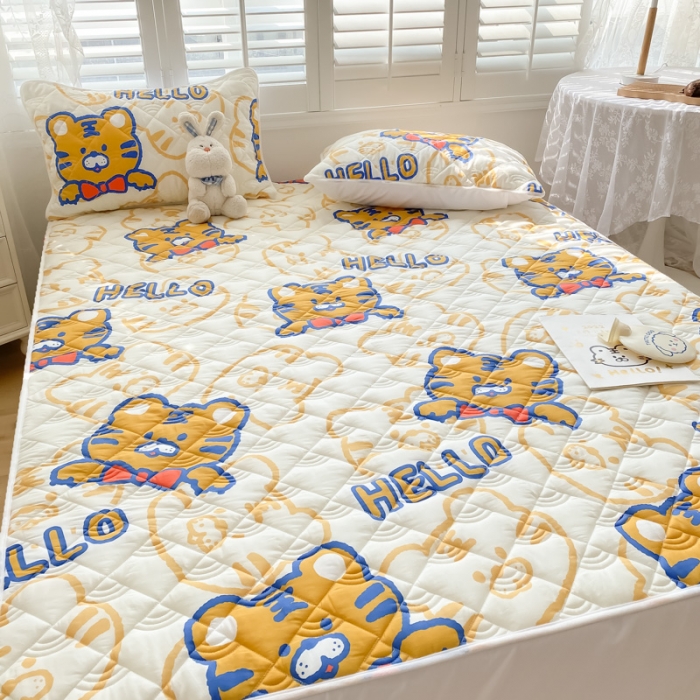 91家纺网 家纺一手货源 找家纺 （总）鑫钰 2023新款全棉抗菌小老虎印花床笠