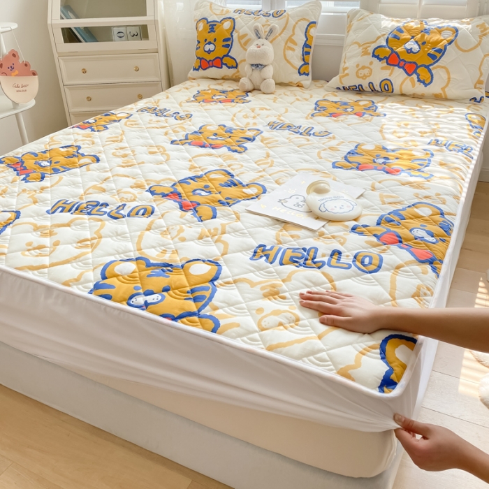 91家纺网 家纺一手货源 找家纺 （总）鑫钰 2023新款全棉抗菌小老虎印花床笠