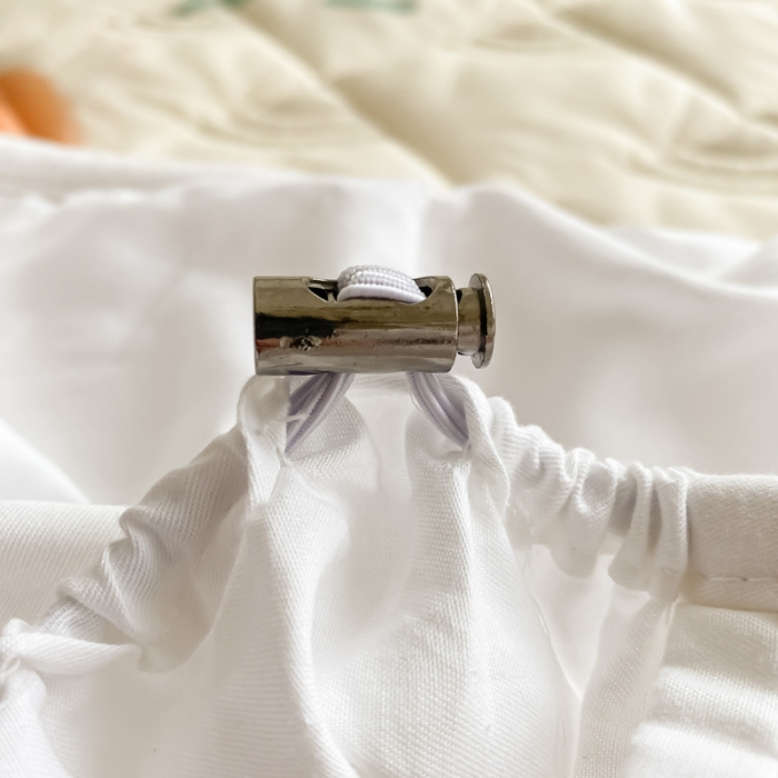 91家纺网 家纺一手货源 找家纺 鑫钰 2023新款全棉抗菌小老虎印花床笠 桔子兔