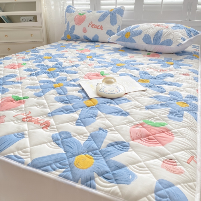 91家纺网 家纺一手货源 找家纺 鑫钰 2023新款全棉抗菌小老虎印花床笠 陌颜兰