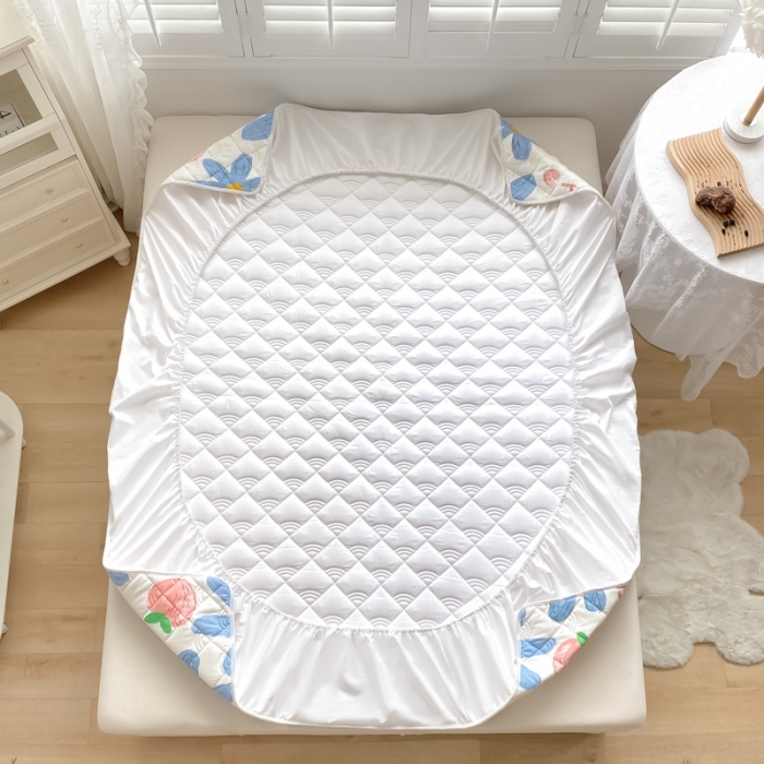 91家纺网 家纺一手货源 找家纺 鑫钰 2023新款全棉抗菌小老虎印花床笠 陌颜兰