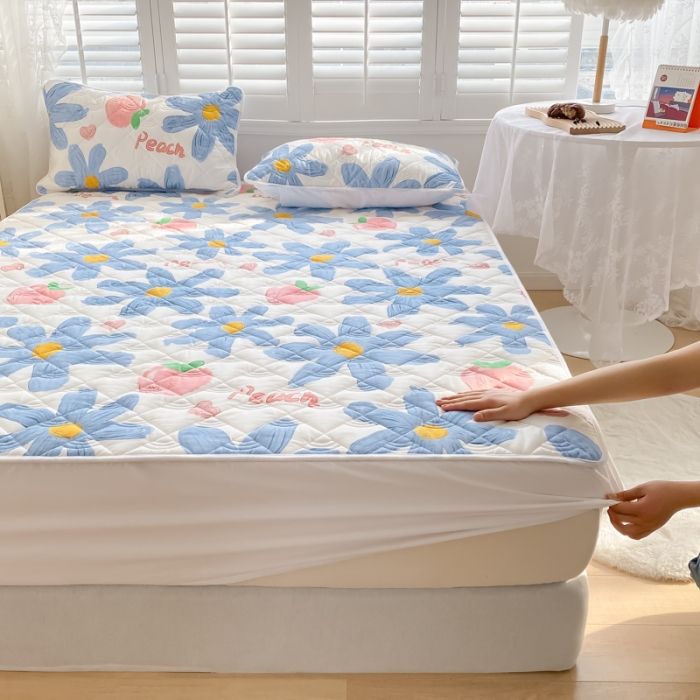 91家纺网 家纺一手货源 找家纺 鑫钰 2023新款全棉抗菌小老虎印花床笠 陌颜兰