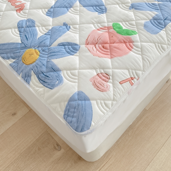 91家纺网 家纺一手货源 找家纺 鑫钰 2023新款全棉抗菌小老虎印花床笠 陌颜兰