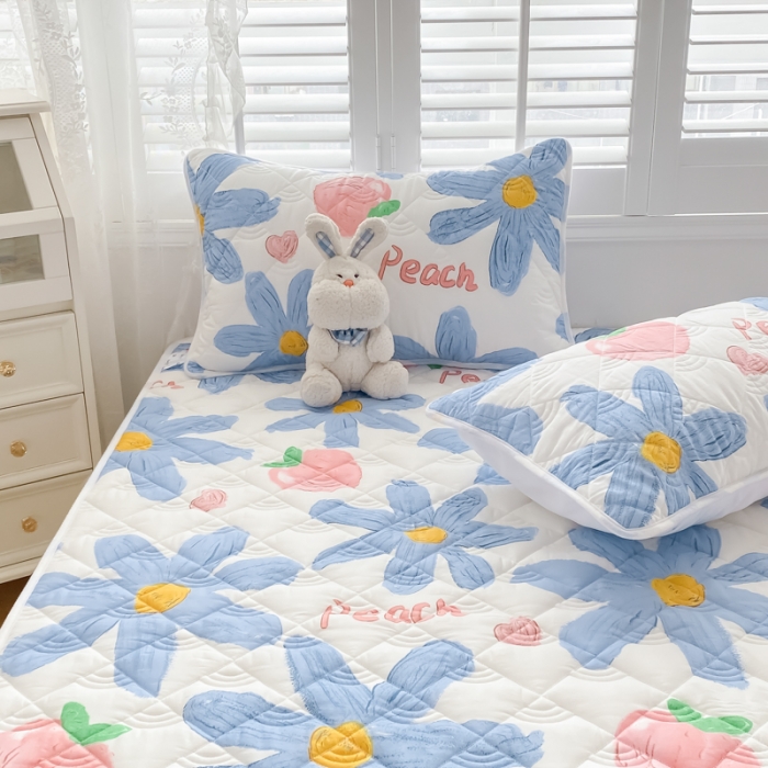 91家纺网 家纺一手货源 找家纺 鑫钰 2023新款全棉抗菌小老虎印花床笠 陌颜兰