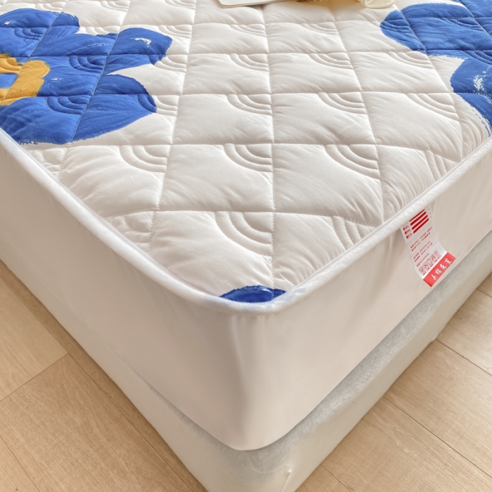 91家纺网 家纺一手货源 找家纺 鑫钰 2023新款全棉抗菌小老虎印花床笠 奈思-兰