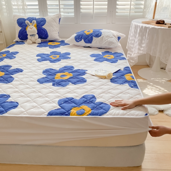 91家纺网 家纺一手货源 找家纺 鑫钰 2023新款全棉抗菌小老虎印花床笠 奈思-兰