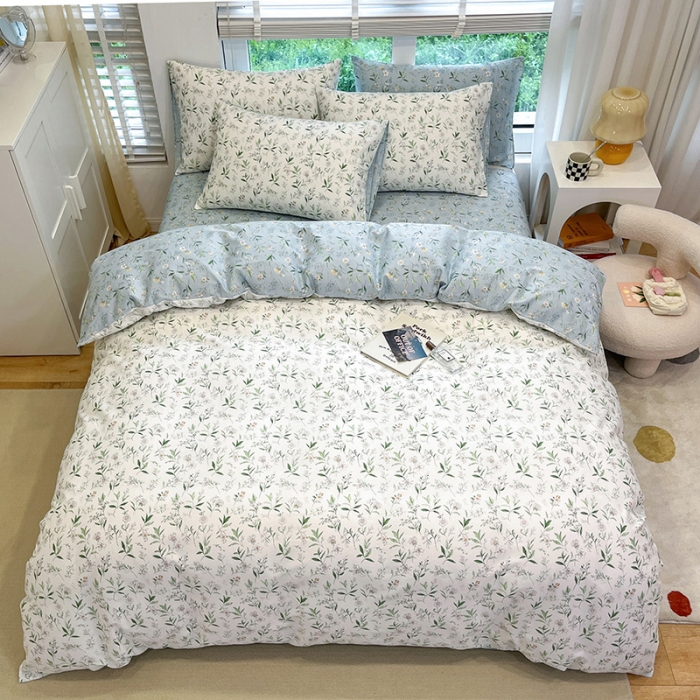 91家纺网 家纺一手货源 找家纺 晨希家居 2022全棉印花13372小清新多规格套件 芬兰