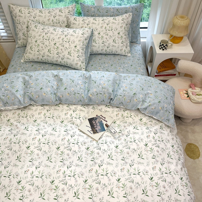 91家纺网 家纺一手货源 找家纺 晨希家居 2022全棉印花13372小清新多规格套件 芬兰