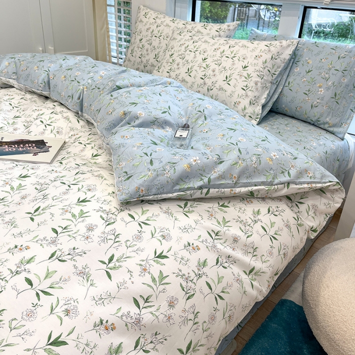 91家纺网 家纺一手货源 找家纺 晨希家居 2022全棉印花13372小清新多规格套件 芬兰