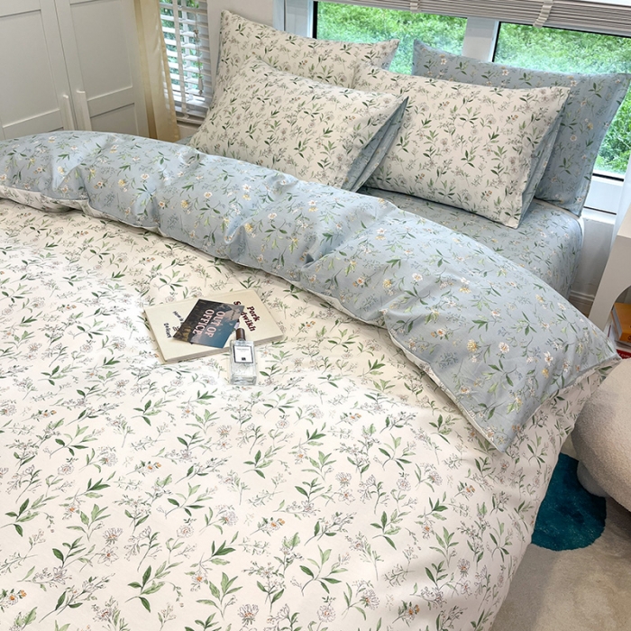 91家纺网 家纺一手货源 找家纺 晨希家居 2022全棉印花13372小清新多规格套件 芬兰