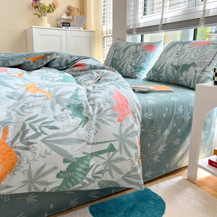 91家纺网 家纺一手货源 找家纺 晨希家居 2022全棉印花13372小清新多规格套件 梦龙